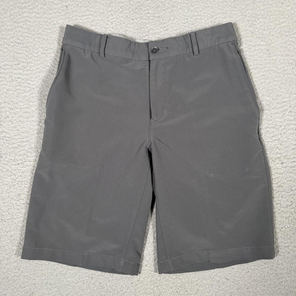 Nike Shorts Mens 30 Gray 10" Dri-Fit UV Golf  Performance Casual Preppy Logo